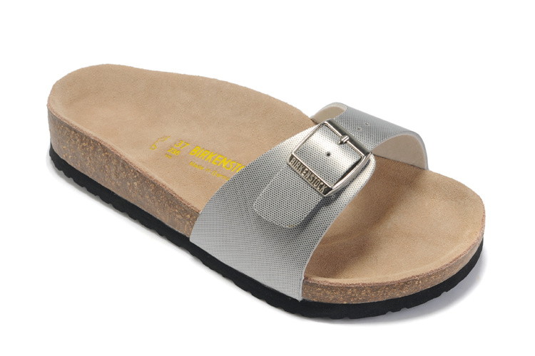 Birkenstock Madrid Silver Leather Sandals - Stylish and Comfortable Sandals in Silver