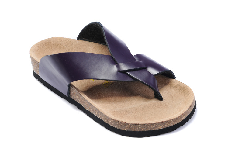 Birkenstock Birki Purple Leather Sandals - Stylish and Comfortable