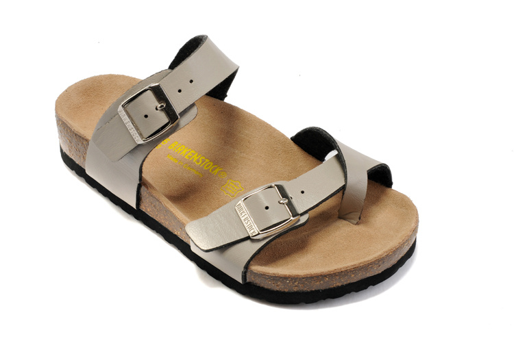 Birkenstock Mayari Light Grey Leather Sandals - Stylish Comfort | Shop Now!