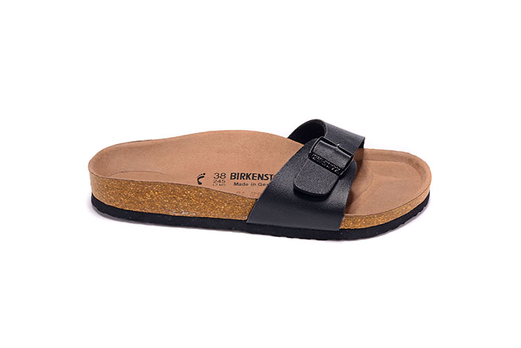 Birkenstock Madrid Black Leather Sandals - Classic Comfort for Every Occasion