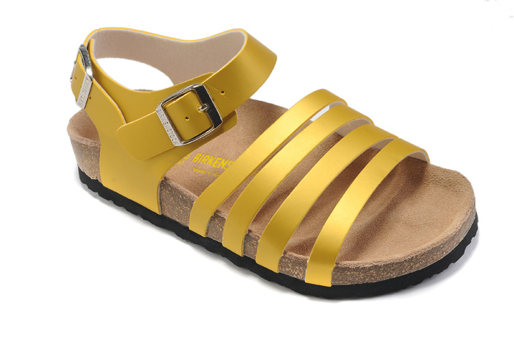 Birkenstock Almeria Yellow Leather Sandals - Stylish Comfort & Durability Available Now!