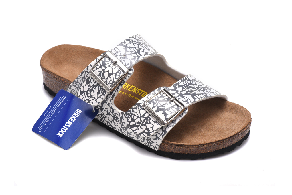 Birkenstock Arizona Black White Leather Camo Sandals | Shop Now!