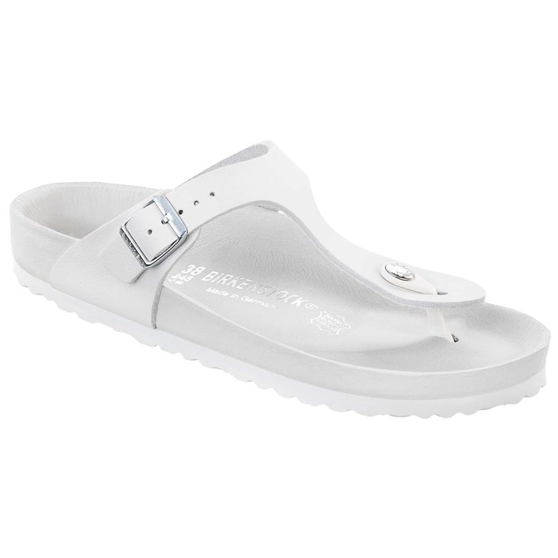 Discover Birkenstock Gizeh White Exquisite Leather Sandals - Comfort and Style