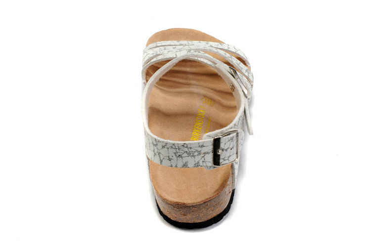 Birkenstock Almeria Leather Black & White Striped Sandals - Stylish Comfort for Your Feet Birkenstock Almeria Leather Black & White Striped Sandals - Stylish Comfort for Your Feet