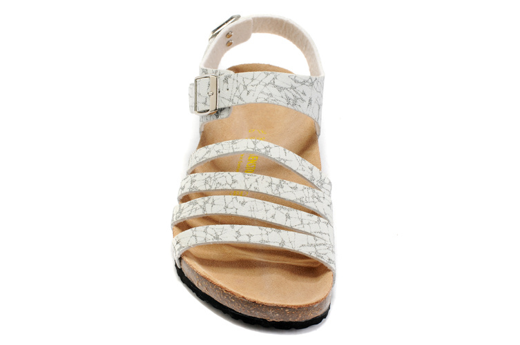 Birkenstock Almeria Leather Black & White Striped Sandals - Stylish Comfort for Your Feet Birkenstock Almeria Leather Black & White Striped Sandals - Stylish Comfort for Your Feet