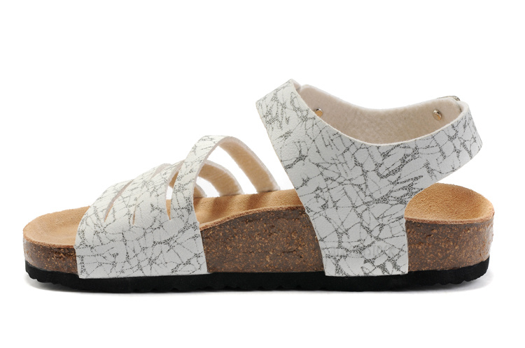 Birkenstock Almeria Leather Black & White Striped Sandals - Stylish Comfort for Your Feet Birkenstock Almeria Leather Black & White Striped Sandals - Stylish Comfort for Your Feet