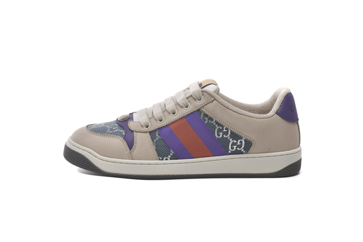 Gucci Screener Blue GG Lam Sneakers 577684 2C830 4690 - Genuine Luxury Shoes